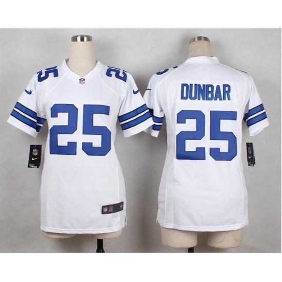 Women Nike Cowboys #25 Lance Dunbar White NFL Elite Jersey Women Nike Cowboys #25 Lance Dunbar White NFL Elite Jersey