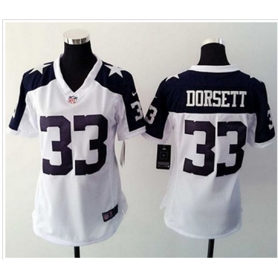 Women Nike Cowboys #33 Tony Dorsett White Thanksgiving Throwback Stitched NFL Elite Jersey Women Nike Cowboys #33 Tony Dorsett White Thanksgiving Throwback Stitched NFL Elite Jersey