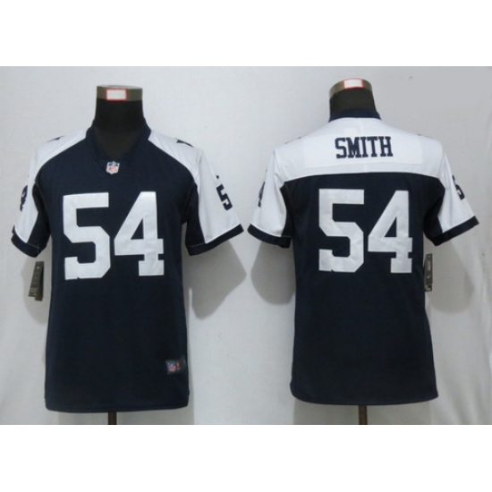 Women Nike Cowboys 54 Jaylon Smith Navy Throwback Women Vapor Untouchable Limited Jersey Women Nike Cowboys 54 Jaylon Smith Navy Throwback Women Vapor Untouchable Limited Jersey