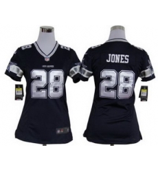 Women Nike Dallas Cowboys 28# Felix Jones Blue Nike NFL Jerseys