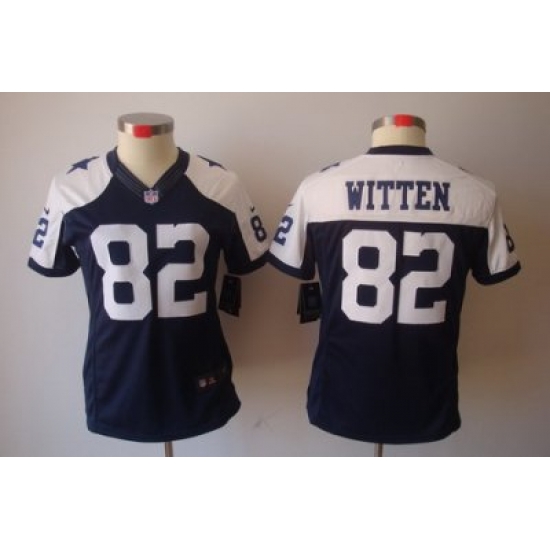 Women Nike Dallas Cowboys 82# Witten Blue[Thanksgiving LIMITED Jersey]