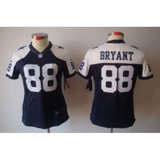 Women Nike Dallas Cowboys 88 Dez Bryant Blue[Thanksgiving LIMITED Jersey]