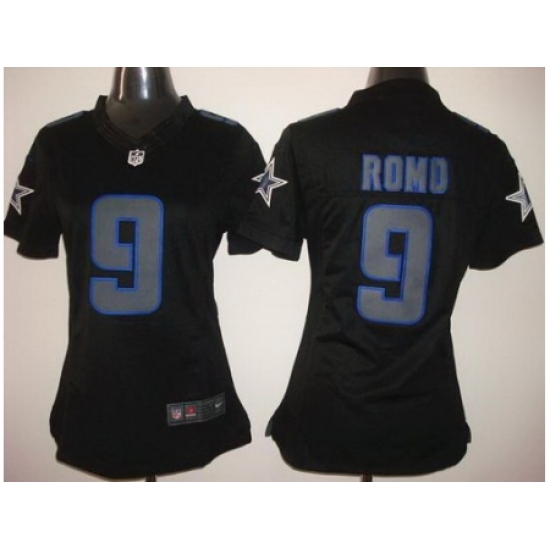 Women Nike Dallas Cowboys 9 Tony Romo Black Impact Limited Jerseys Women Nike Dallas Cowboys 9 Tony Romo Black Impact Limited Jerseys