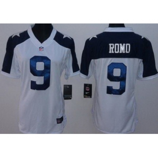 Women Nike Dallas Cowboys 9 Tony Romo White Thanksgivings LIMITED NFL Jerseys Women Nike Dallas Cowboys 9 Tony Romo White Thanksgivings LIMITED NFL Jerseys