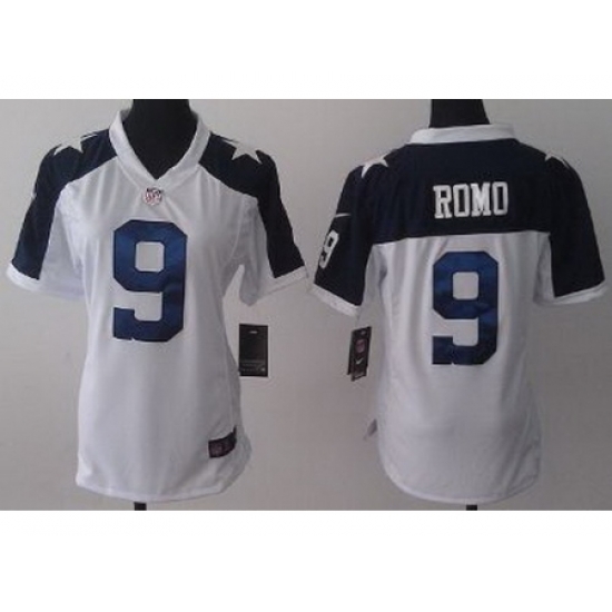 Women Nike Dallas Cowboys 9 Tony Romo White Thanksgivings NFL Jerseys Women Nike Dallas Cowboys 9 Tony Romo White Thanksgivings NFL Jerseys