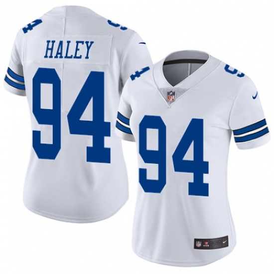 Women Nike Dallas Cowboys #94 Charles Harley White Vapor Limited Stitched NFL Jersey Women Nike Dallas Cowboys #94 Charles Harley White Vapor Limited Stitched NFL Jersey