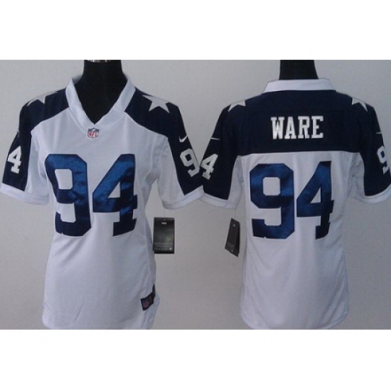 Women Nike Dallas Cowboys 94 DeMarcus Ware White Thanksgivings NFL Jerseys Women Nike Dallas Cowboys 94 DeMarcus Ware White Thanksgivings NFL Jerseys