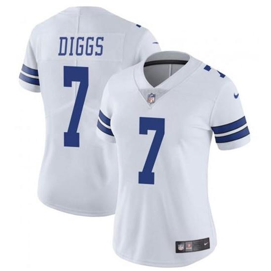 Women Nike Dallas Cowboys Trevon Diggs #7 White Vapor Limited Jersey Women Nike Dallas Cowboys Trevon Diggs #7 White Vapor Limited Jersey