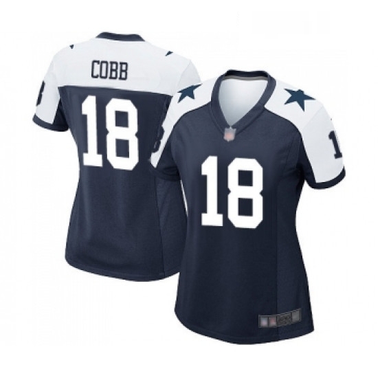Womens Dallas Cowboys 18 Randall Cobb Game Navy Blue Throwback Alternate Football Jersey Womens Dallas Cowboys 18 Randall Cobb Game Navy Blue Throwback Alternate Football Jersey
