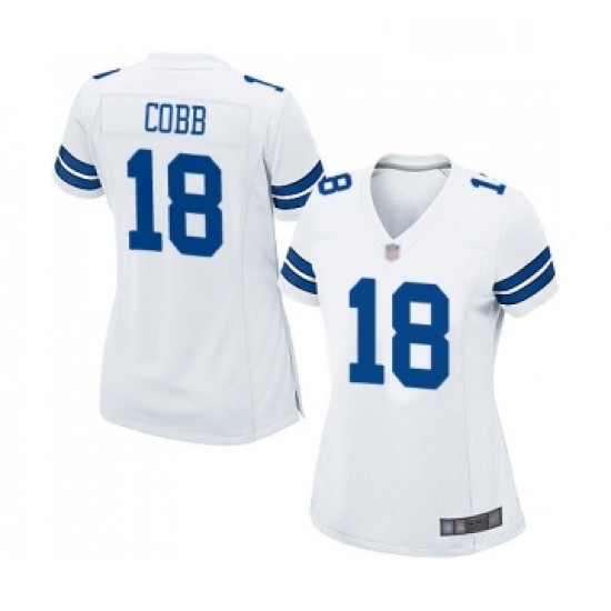 Womens Dallas Cowboys 18 Randall Cobb Game White Football Jersey Womens Dallas Cowboys 18 Randall Cobb Game White Football Jersey
