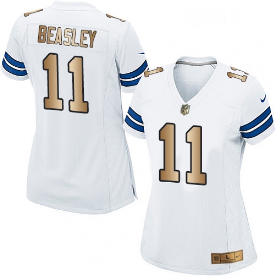 Womens Nike Dallas Cowboys 11 Cole Beasley Elite WhiteGold NFL Jersey Womens Nike Dallas Cowboys 11 Cole Beasley Elite WhiteGold NFL Jersey
