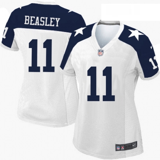 Womens Nike Dallas Cowboys 11 Cole Beasley Game White Throwback Alternate NFL Jersey Womens Nike Dallas Cowboys 11 Cole Beasley Game White Throwback Alternate NFL Jersey