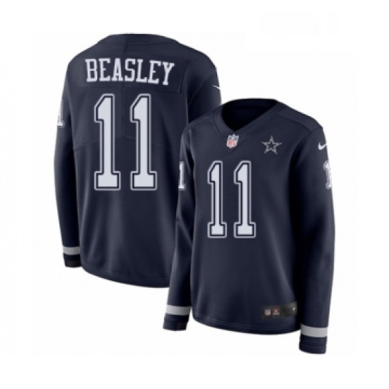 Womens Nike Dallas Cowboys 11 Cole Beasley Limited Navy Blue Therma Long Sleeve NFL Jersey Womens Nike Dallas Cowboys 11 Cole Beasley Limited Navy Blue Therma Long Sleeve NFL Jersey