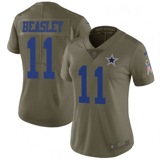 Womens Nike Dallas Cowboys 11 Cole Beasley Limited Olive 2017 Salute to Service NFL Jersey Womens Nike Dallas Cowboys 11 Cole Beasley Limited Olive 2017 Salute to Service NFL Jersey
