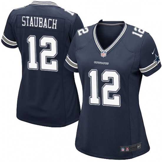 Womens Nike Dallas Cowboys 12 Roger Staubach Game Navy Blue Team Color NFL Jersey Womens Nike Dallas Cowboys 12 Roger Staubach Game Navy Blue Team Color NFL Jersey