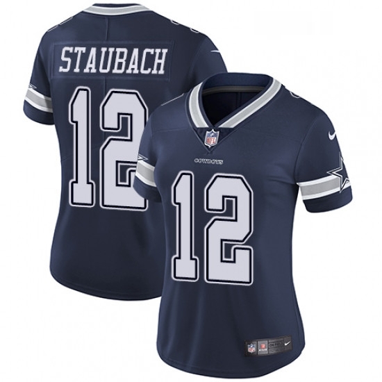 Womens Nike Dallas Cowboys 12 Roger Staubach Navy Blue Team Color Vapor Untouchable Limited Player NFL Jersey Womens Nike Dallas Cowboys 12 Roger Staubach Navy Blue Team Color Vapor Untouchable Limited Player NFL Jersey