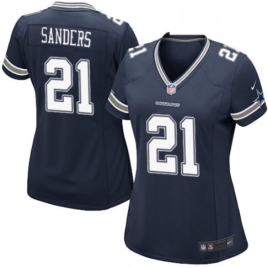 Womens Nike Dallas Cowboys 21 Deion Sanders Game Navy Blue Team Color NFL Jersey Womens Nike Dallas Cowboys 21 Deion Sanders Game Navy Blue Team Color NFL Jersey