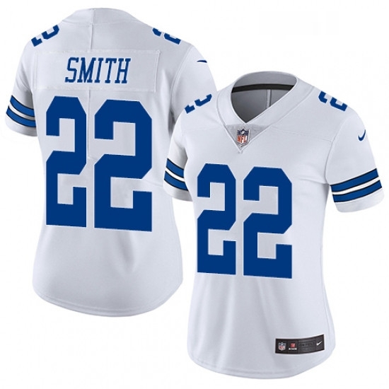 Womens Nike Dallas Cowboys 22 Emmitt Smith Elite White NFL Jersey Womens Nike Dallas Cowboys 22 Emmitt Smith Elite White NFL Jersey
