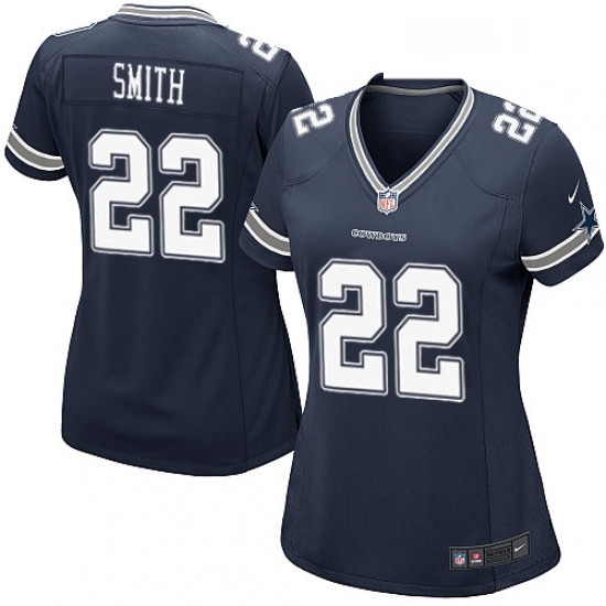 Womens Nike Dallas Cowboys 22 Emmitt Smith Game Navy Blue Team Color NFL Jersey Womens Nike Dallas Cowboys 22 Emmitt Smith Game Navy Blue Team Color NFL Jersey