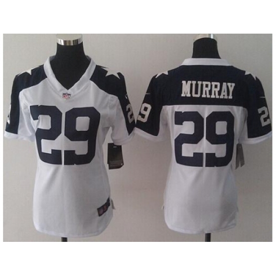 Women's Nike Dallas Cowboys #29 DeMarco Murray White Thanksgiving Throwback Stitched Jersey Women's Nike Dallas Cowboys #29 DeMarco Murray White Thanksgiving Throwback Stitched Jersey