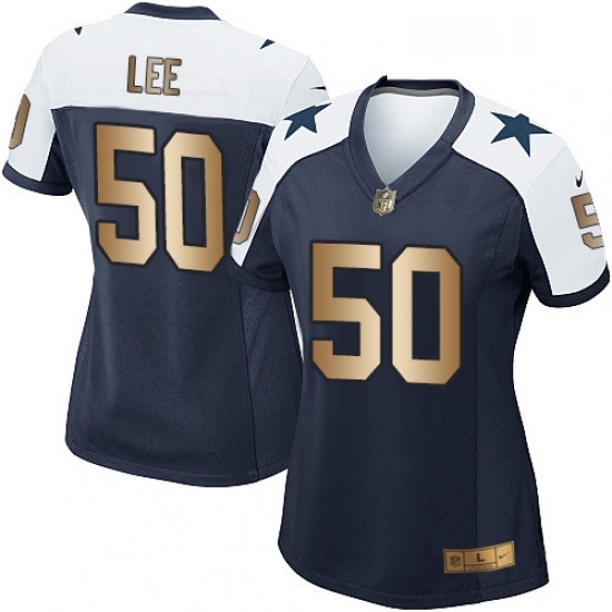 Womens Nike Dallas Cowboys 50 Sean Lee Elite NavyGold Throwback Alternate NFL Jersey Womens Nike Dallas Cowboys 50 Sean Lee Elite NavyGold Throwback Alternate NFL Jersey