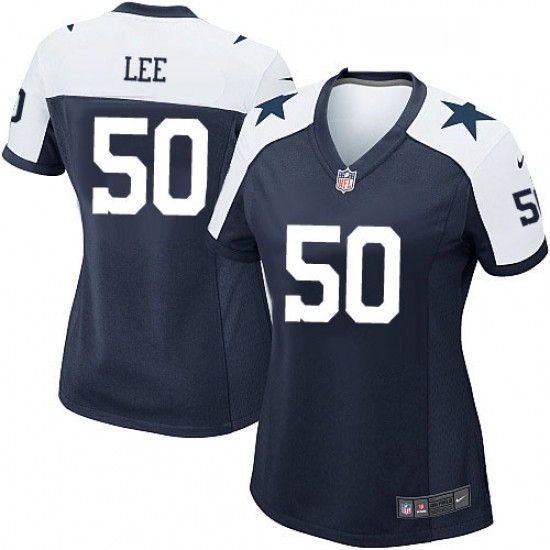 Womens Nike Dallas Cowboys 50 Sean Lee Game Navy Blue Throwback Alternate NFL Jersey Womens Nike Dallas Cowboys 50 Sean Lee Game Navy Blue Throwback Alternate NFL Jersey