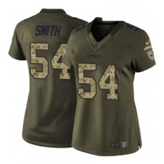 Womens Nike Dallas Cowboys 54 Jaylon Smith Elite Green Salute to Service NFL Jersey Womens Nike Dallas Cowboys 54 Jaylon Smith Elite Green Salute to Service NFL Jersey