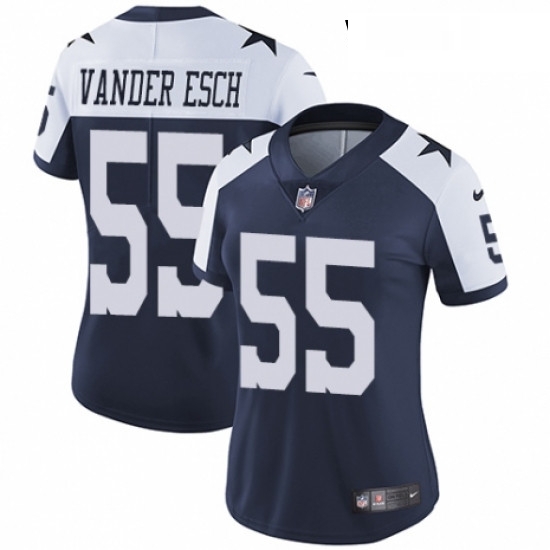 Womens Nike Dallas Cowboys 55 Leighton Vander Esch Navy Blue Throwback Alternate Vapor Untouchable Limited Player NFL Jersey Womens Nike Dallas Cowboys 55 Leighton Vander Esch Navy Blue Throwback Alternate Vapor Untouchable Limited Player NFL Jersey