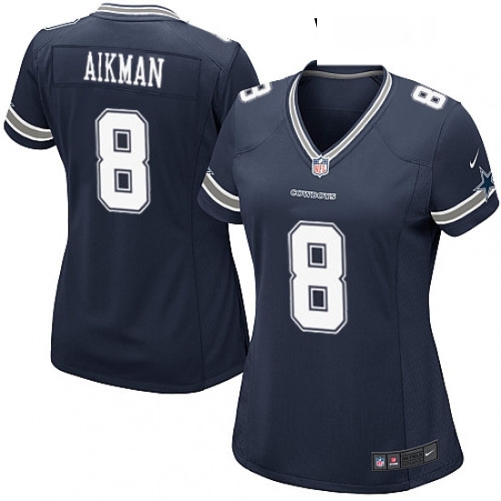 Womens Nike Dallas Cowboys 8 Troy Aikman Game Navy Blue Team Color NFL Jersey Womens Nike Dallas Cowboys 8 Troy Aikman Game Navy Blue Team Color NFL Jersey