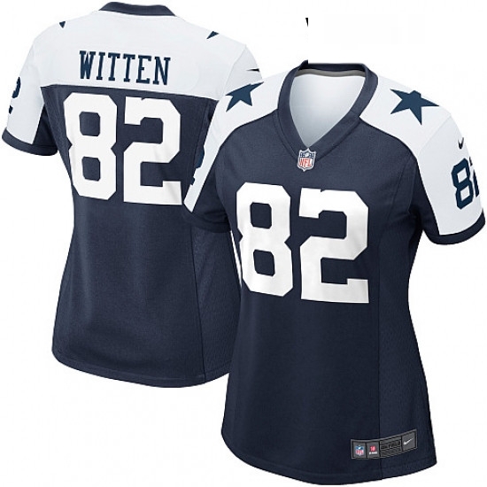 Womens Nike Dallas Cowboys 82 Jason Witten Game Navy Blue Throwback Alternate NFL Jersey Womens Nike Dallas Cowboys 82 Jason Witten Game Navy Blue Throwback Alternate NFL Jersey
