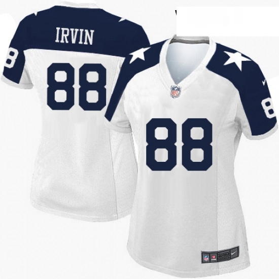 Womens Nike Dallas Cowboys 88 Michael Irvin Limited White Throwback Alternate NFL Jersey Womens Nike Dallas Cowboys 88 Michael Irvin Limited White Throwback Alternate NFL Jersey