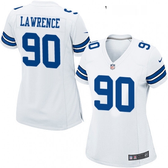 Womens Nike Dallas Cowboys 90 Demarcus Lawrence Game White NFL Jersey Womens Nike Dallas Cowboys 90 Demarcus Lawrence Game White NFL Jersey