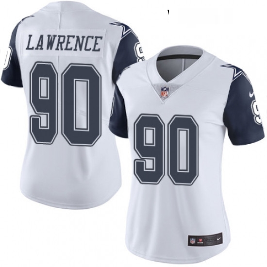 Womens Nike Dallas Cowboys 90 Demarcus Lawrence Limited White Rush Vapor Untouchable NFL Jersey Womens Nike Dallas Cowboys 90 Demarcus Lawrence Limited White Rush Vapor Untouchable NFL Jersey