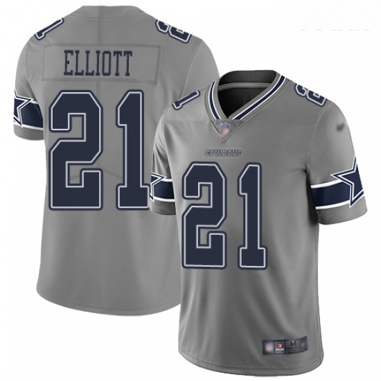 Cowboys #21 Ezekiel Elliott Gray Youth Stitched Football Limited Inverted Legend Jersey Cowboys #21 Ezekiel Elliott Gray Youth Stitched Football Limited Inverted Legend Jersey