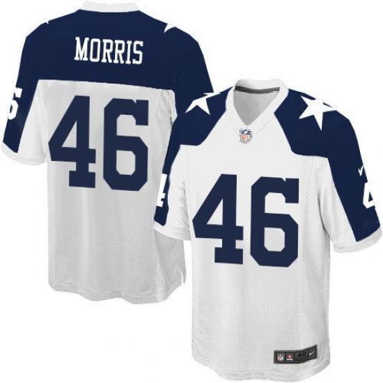Nike Cowboys #46 Alfred Morris White Thanksgiving Youth Stitched NFL Throwback Elite Jersey Nike Cowboys #46 Alfred Morris White Thanksgiving Youth Stitched NFL Throwback Elite Jersey