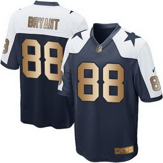 Nike Cowboys #88 Dez Bryant Navy Blue Thanksgiving Throwback Youth Stitched NFL Elite Gold Jersey Nike Cowboys #88 Dez Bryant Navy Blue Thanksgiving Throwback Youth Stitched NFL Elite Gold Jersey