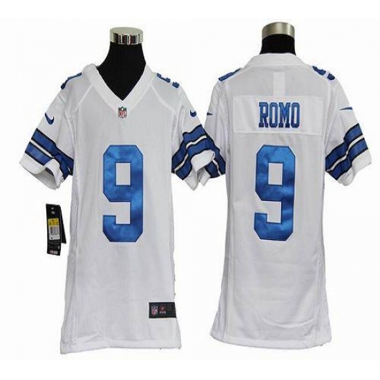 Nike Cowboys #9 Tony Romo White Youth Stitched NFL Elite Jersey Nike Cowboys #9 Tony Romo White Youth Stitched NFL Elite Jersey