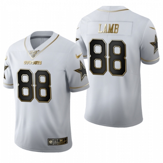 Youth Cowboys 88 Ceedee Lamb White Gold 100th Season Vapor Untouchable Limited Jersey Youth Cowboys 88 Ceedee Lamb White Gold 100th Season Vapor Untouchable Limited Jersey