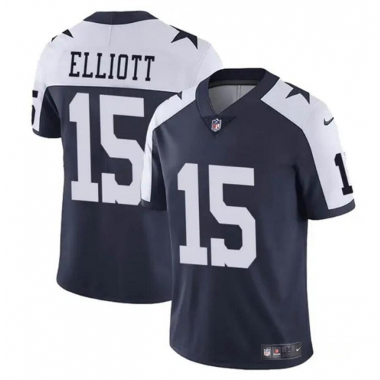 Youth Dallas Cowboys 15 Ezekiel Elliott Navy White Vapor Untouchable Thanksgiving Limited Stitched Football Jersey Youth Dallas Cowboys 15 Ezekiel Elliott Navy White Vapor Untouchable Thanksgiving Limited Stitched Football Jersey