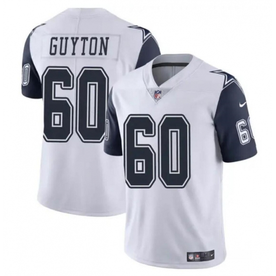Youth Dallas Cowboys 60 Tyler Guyton White 2024 Draft Color Rush Limited Stitched Football Jersey Youth Dallas Cowboys 60 Tyler Guyton White 2024 Draft Color Rush Limited Stitched Football Jersey