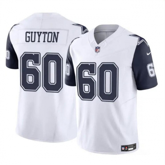 Youth Dallas Cowboys 60 Tyler Guyton White 2024 Draft F U S E Color Rush Limited Stitched Football Jersey Youth Dallas Cowboys 60 Tyler Guyton White 2024 Draft F U S E Color Rush Limited Stitched Football Jersey