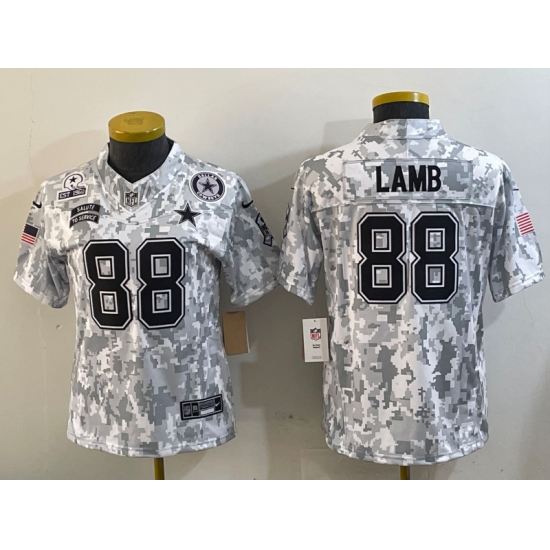 Youth Dallas Cowboys 88 CeeDee Lamb 2024 F U S E Arctic Camo Salute To Service Limited Stitched Football Jersey 2 Youth Dallas Cowboys 88 CeeDee Lamb 2024 F U S E Arctic Camo Salute To Service Limited Stitched Football Jersey 2