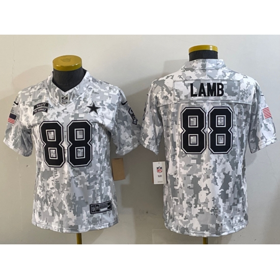 Youth Dallas Cowboys 88 CeeDee Lamb 2024 F U S E Arctic Camo Salute To Service Limited Stitched Football Jersey 5 Youth Dallas Cowboys 88 CeeDee Lamb 2024 F U S E Arctic Camo Salute To Service Limited Stitched Football Jersey 5
