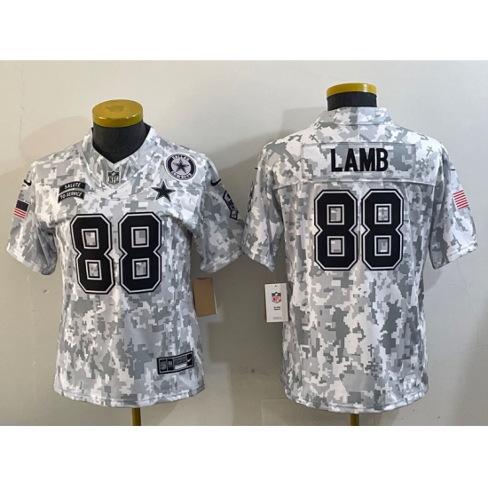 Youth Dallas Cowboys 88 CeeDee Lamb 2024 F U S E Arctic Camo Salute To Service Limited Stitched Football Jersey Youth Dallas Cowboys 88 CeeDee Lamb 2024 F U S E Arctic Camo Salute To Service Limited Stitched Football Jersey