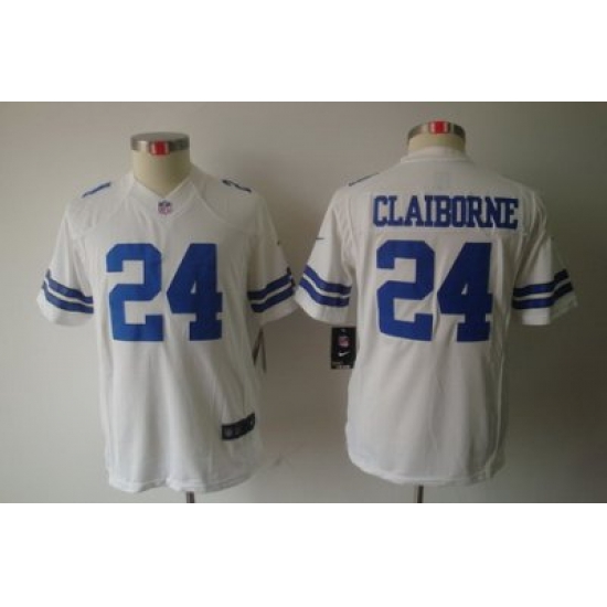 Youth Kids Dallas Cowboys #24 Morris Claiborne White Color Limited Jerseys Youth Kids Dallas Cowboys #24 Morris Claiborne White Color Limited Jerseys