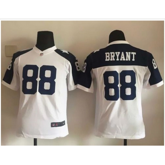 Youth Nike Cowboys #88 Dez Bryant White Thanksgiving Throwback Stitched NFL Elite Jersey Youth Nike Cowboys #88 Dez Bryant White Thanksgiving Throwback Stitched NFL Elite Jersey