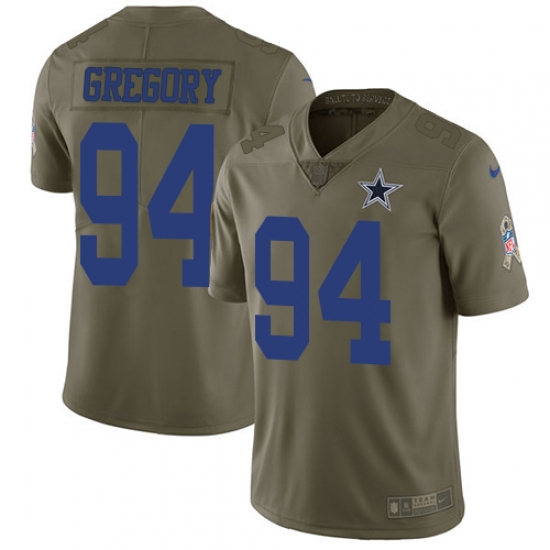 Youth Nike Cowboys #94 Randy Gregory Olive Stitched NFL Limited 2017 Salute to Service Jersey Youth Nike Cowboys #94 Randy Gregory Olive Stitched NFL Limited 2017 Salute to Service Jersey