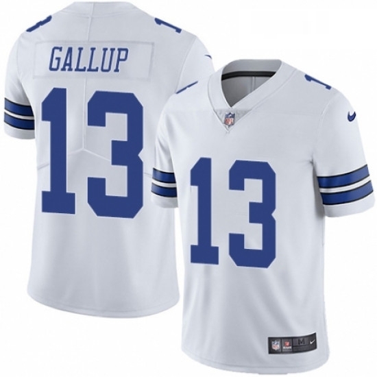 Youth Nike Dallas Cowboys 13 Michael Gallup White Vapor Untouchable Limited Player NFL Jersey Youth Nike Dallas Cowboys 13 Michael Gallup White Vapor Untouchable Limited Player NFL Jersey
