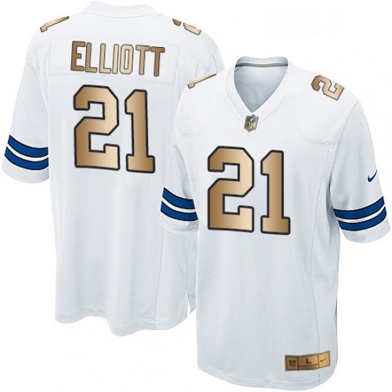 Youth Nike Dallas Cowboys 21 Ezekiel Elliott Elite WhiteGold NFL Jersey Youth Nike Dallas Cowboys 21 Ezekiel Elliott Elite WhiteGold NFL Jersey