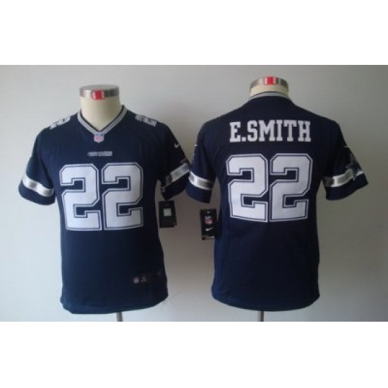 Youth Nike Dallas Cowboys 22# E.SMITH Blue Color Limited Jerseys Youth Nike Dallas Cowboys 22# E.SMITH Blue Color Limited Jerseys